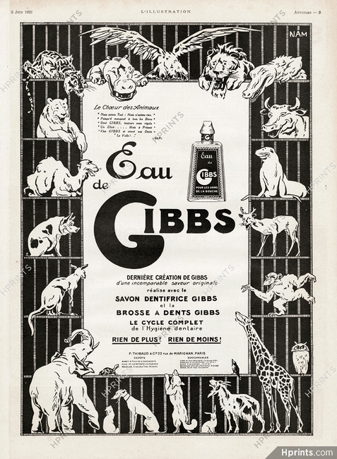 Gibbs 1922 Animals Chorus, Jacques Nam