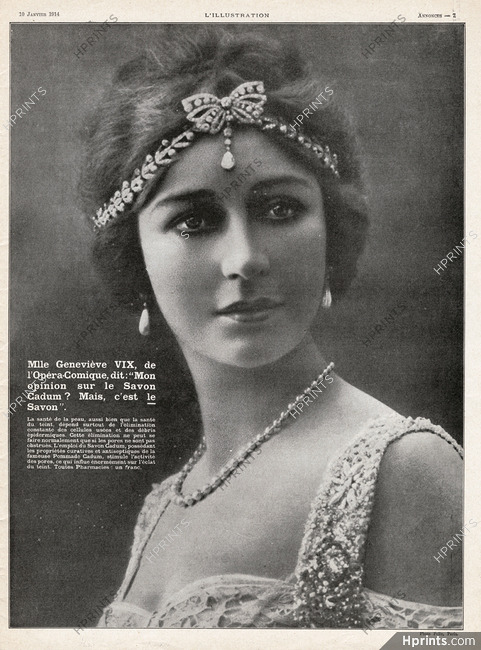 Cadum 1914 Geneviève Vix, Photo Félix (L)