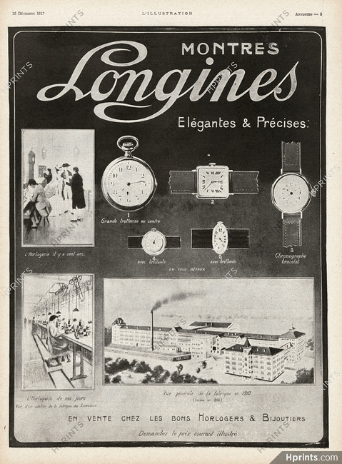 Longines (Watches) 1917 Elégantes et précises, Fabrique