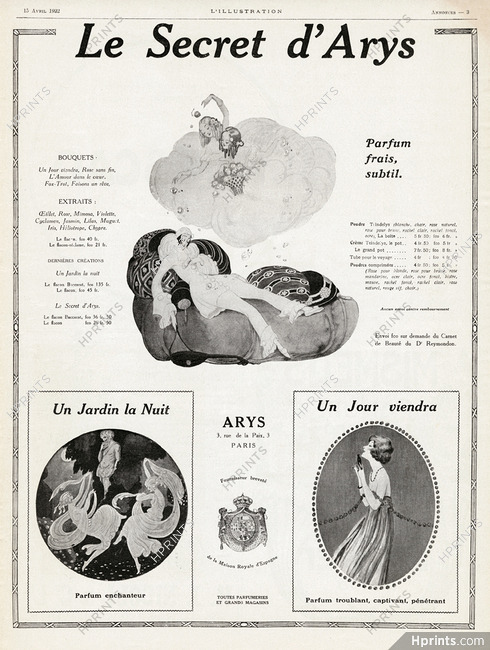 Arys (Perfumes) 1922 Le Secret d'Arys, Gerda Wegener