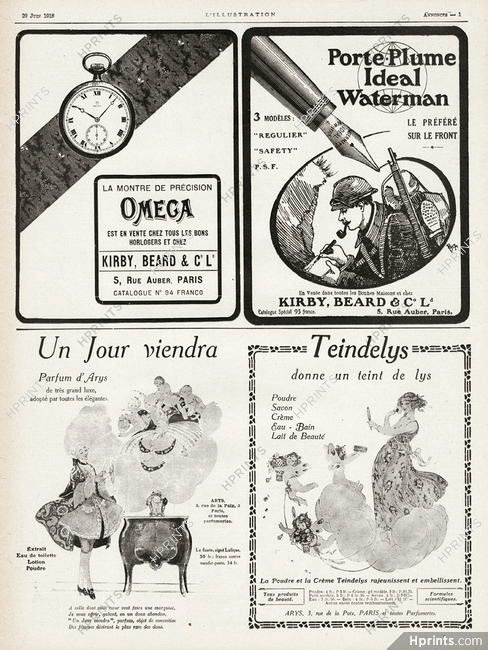 Arys (Cosmetics & Perfumes) 1918 Un Jour viendra, Teindelys, Gerda Wegener