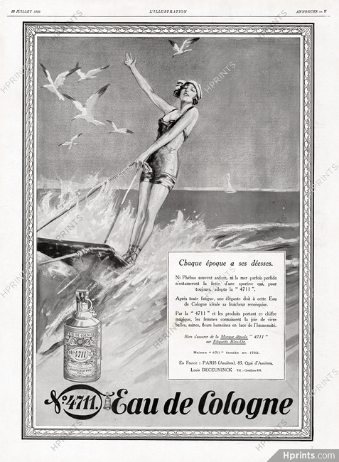 N°4711 Eau de Cologne 1929 Water skiing, Bathing Beauty