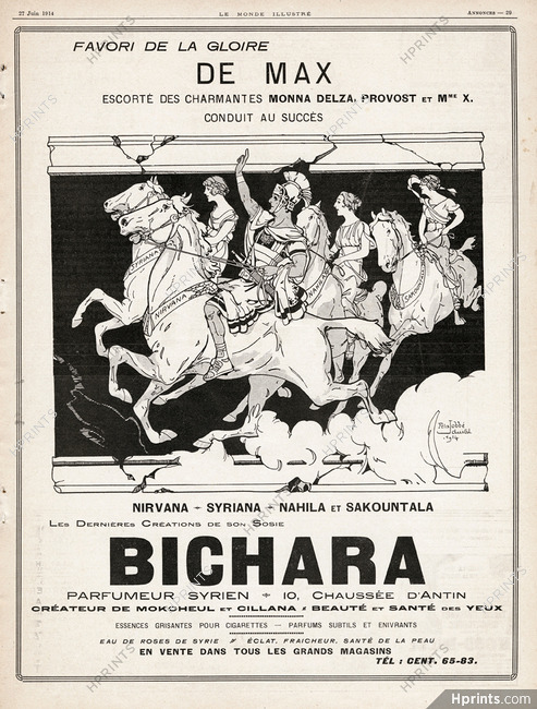 Bichara (Perfumes) 1914 Nirvana, Syriana... Classical Antiquity, Félix Jobbé-Duval