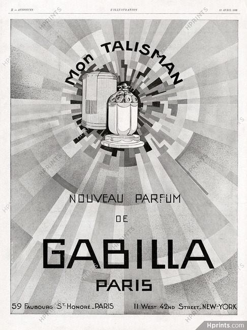Gabilla 1928 Mon Talisman, Art Deco