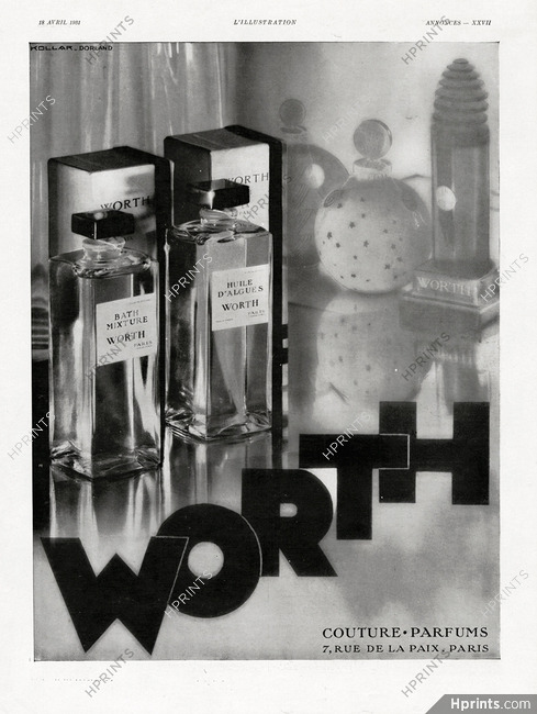 Worth (Perfumes) 1931 Bath mixture, Huile d'Algues Photo Kollar