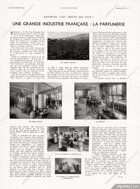 Une Grande Industrie Française : la Parfumerie, 1939 - Parfums Worth Laboratoire, Atelier, Text by S. B.