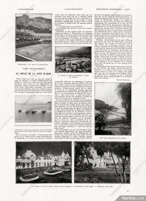 Le Joyau de la Côte d'Azur, 1930 - Monte Carlo Photos Raoul Barba, Texte par Pierre Frondaie