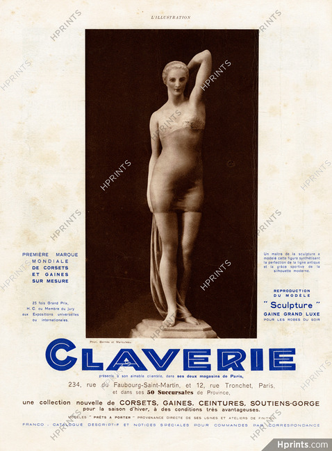 Claverie 1936 Girdle, Photo Bernes et Marouteau