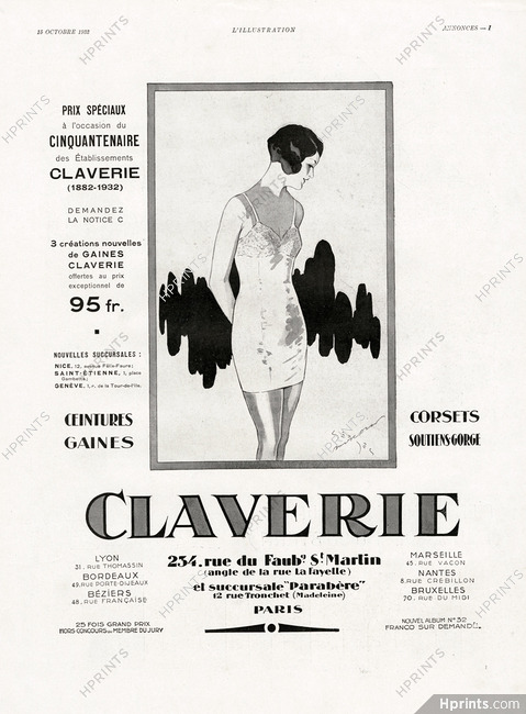 Claverie 1932 Georges Bourdin, Girdle (Version B)