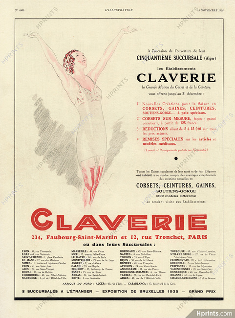 Claverie (Lingerie) 1935 Girdle, Georges Bourdin