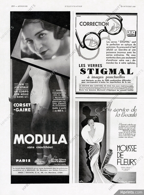 Occulta (Lingerie) 1932 Modula, Girdle, Photo Blanc & Demilly