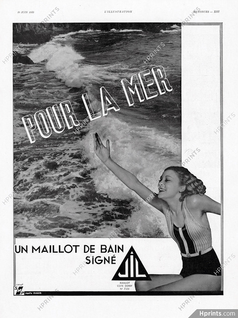 JIL André Gillier 1933 Swimwear — Advertisement