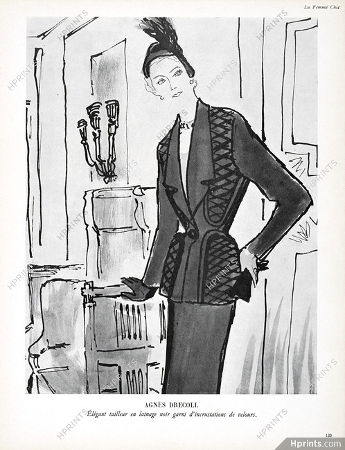 Agnès-Drecoll 1950 Tailleur