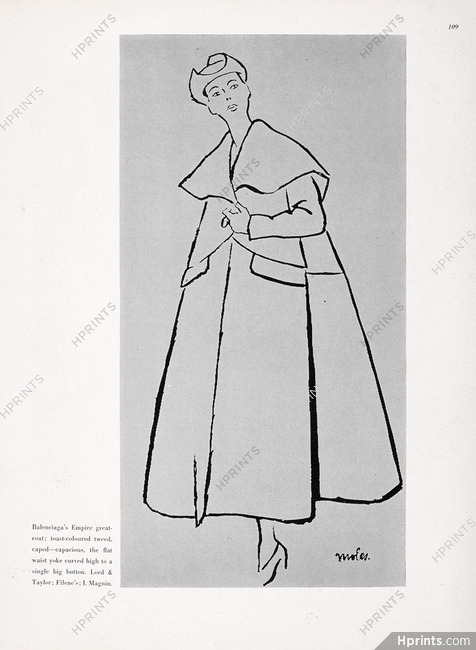Balenciaga 1948 Great coat, Louis Moles
