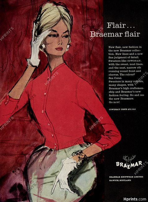 Braemar Knitwear 1960 Fashion Illustration