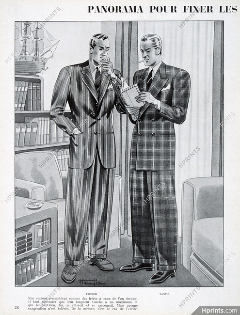 Kriegck, Lanvin 1945 Men's Clothing, Hemjic
