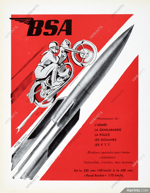BSA 1955 Motorcycle, Geo Ham