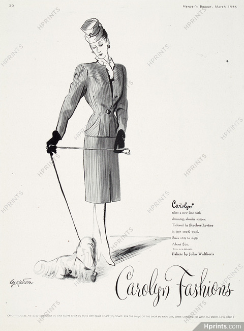 Carolyn Fashions 1946 Ruth Grafstrom, Pekingese Dog