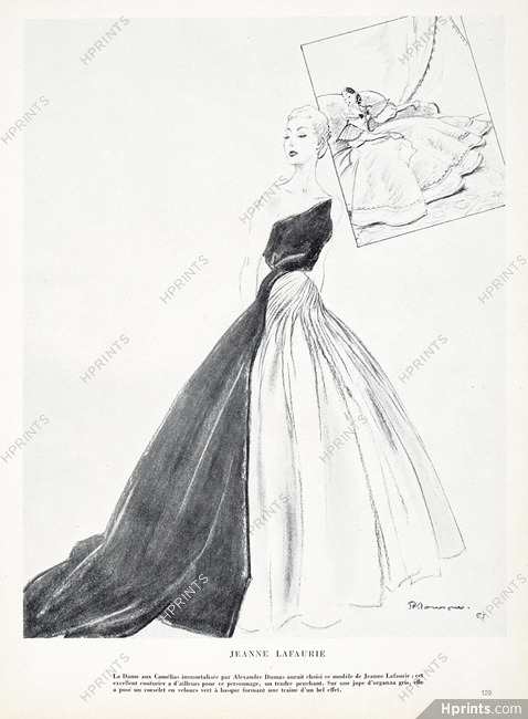 Jeanne Lafaurie 1951 Evening Gown, Pierre Mourgue
