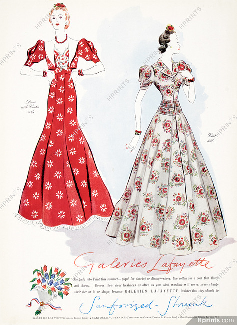 Galeries Lafayette (London) 1937 Dress, Coat
