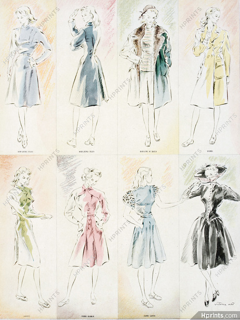 Victoria Nat 1947 Heim, De Rauch, Hermès, Calixte, Balmain, Lanvin, Piguet