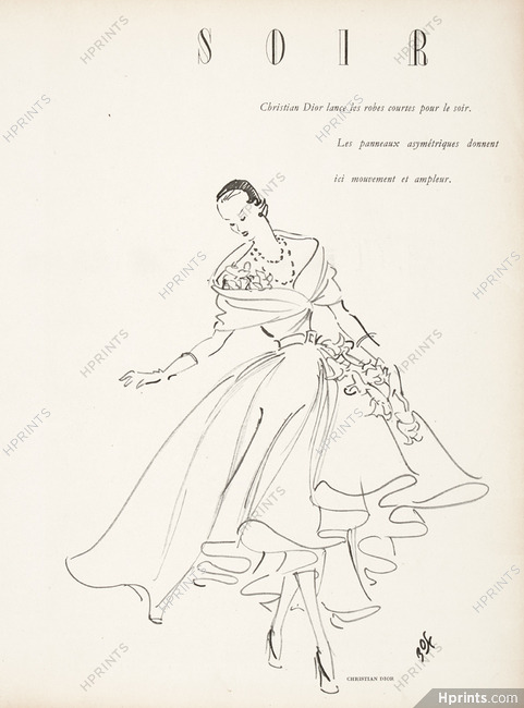 Christian Dior 1949 Short Evening Dress, Fernando Bosc