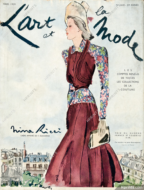 Nina Ricci 1939 Crêpe imprimé Ducharne, Robert Polack, L'Art et la Mode Cover