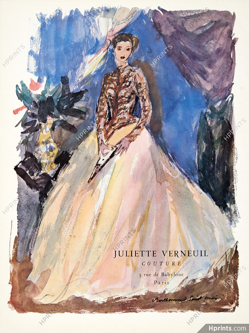 Juliette Verneuil 1949 Berthommé Saint-André, Evening Gown