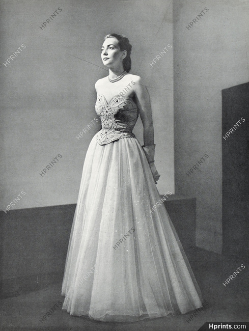 Lucile Manguin 1947 Evening Dress, Photo Pottier