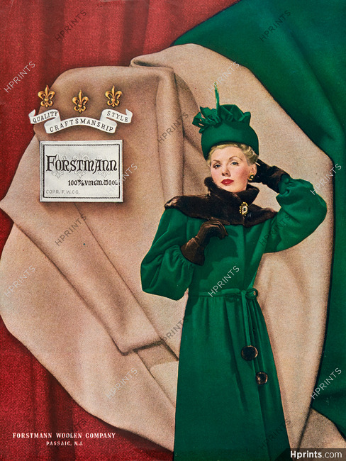 Forstmann Woolen Co (Fabric) 1945 Wool