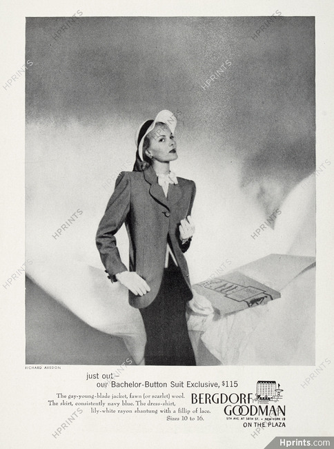 Bergdorf Goodman 1947 Suit, Photo Richard Avedon