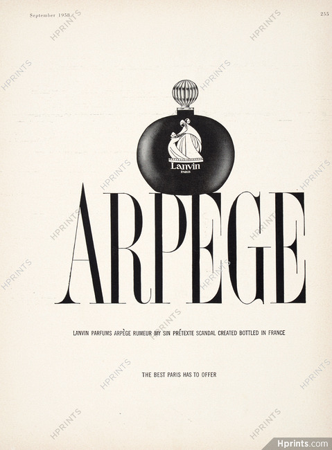 Lanvin (Perfumes) 1958 Arpège