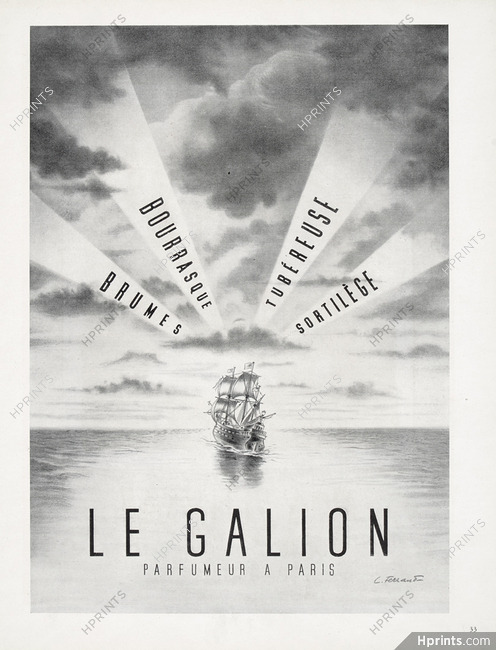 Le Galion (Perfumes) 1945 Louis Ferrand, Sortilège, Bourrasque...