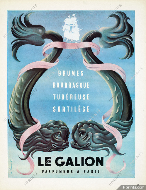 Le Galion (Perfumes) 1945 Fish, Louis Ferrand, Sortilège, Bourrasque...