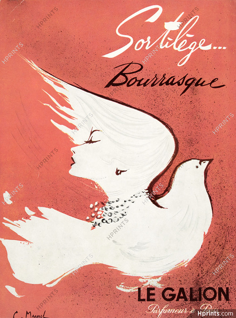 Le Galion (Perfumes) 1957 Sortilège... Bourrasque, Maurel