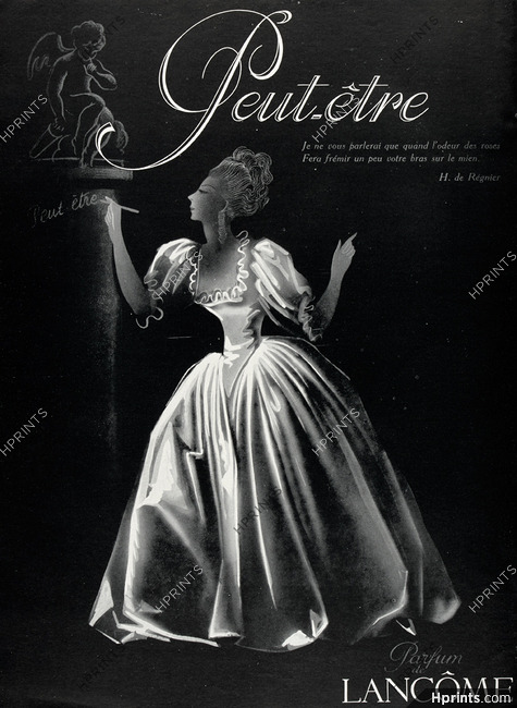 Lancôme (Perfumes) 1943 Peut-être, Henri de Régnier quote, graffiti