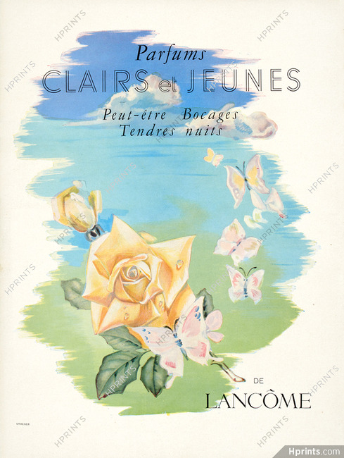 Lancôme (Perfumes) 1943 Clairs et Jeunes, Rose