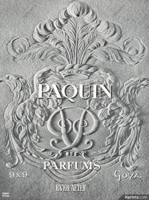 Paquin (Perfumes) 1941 Goya, Ever After, 9x9