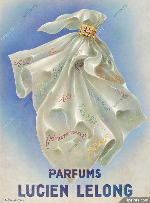 Lucien Lelong (Perfumes) 1943 Passionnement Elle-Elle Indiscret, And. Vir.