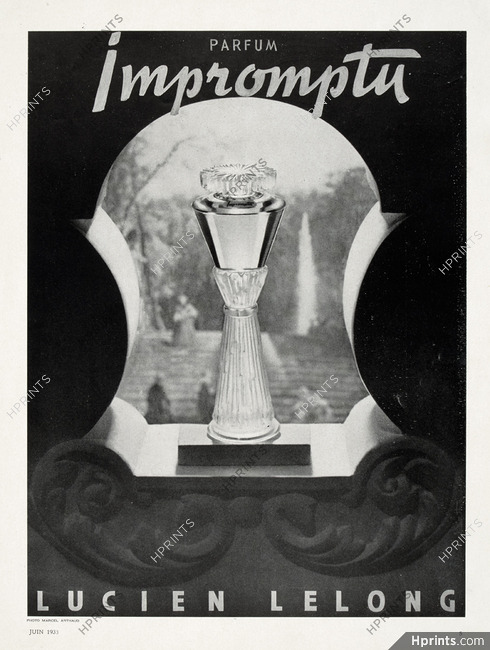 Lucien Lelong (Perfumes) 1938 Impromptu, Photo Marcel Arthaud
