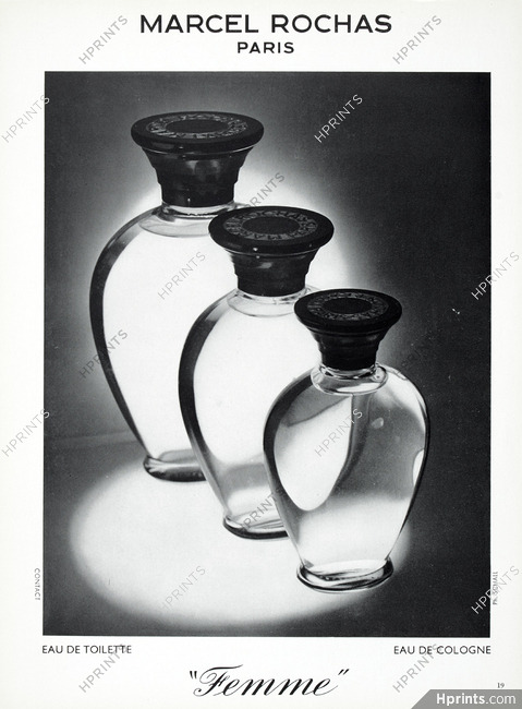 Marcel Rochas (Perfumes) 1954 Femme, Photo Schall