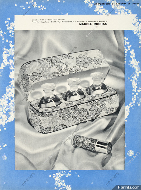 Marcel Rochas (Perfumes) 1947 Flacon-sac "Femme"