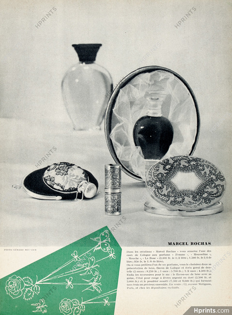Marcel Rochas (Perfumes) 1954 Photo Gérard Meunier