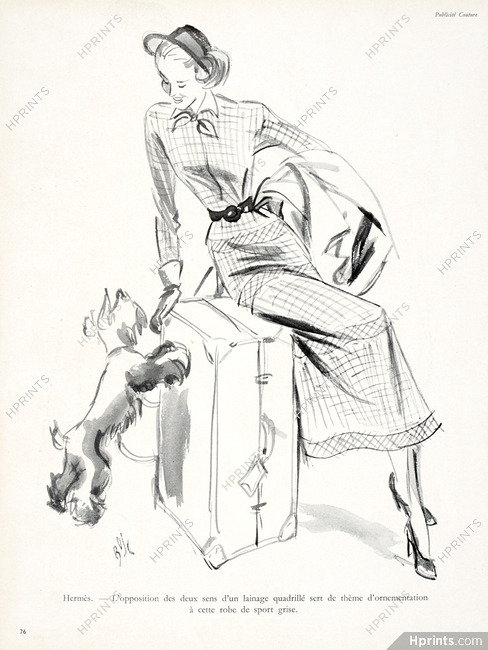 Hermès (Couture) 1948 Fox Terrier, Luggage, Fernando Bosc