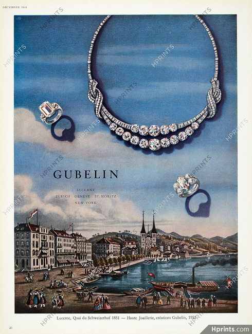 Gübelin 1951 Lucerne, Haute Joaillerie