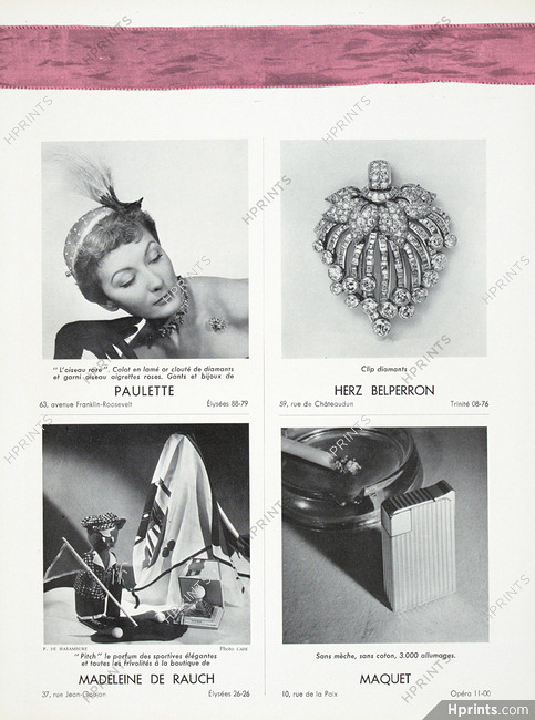 Herz Belperron 1950 Diamonds clip