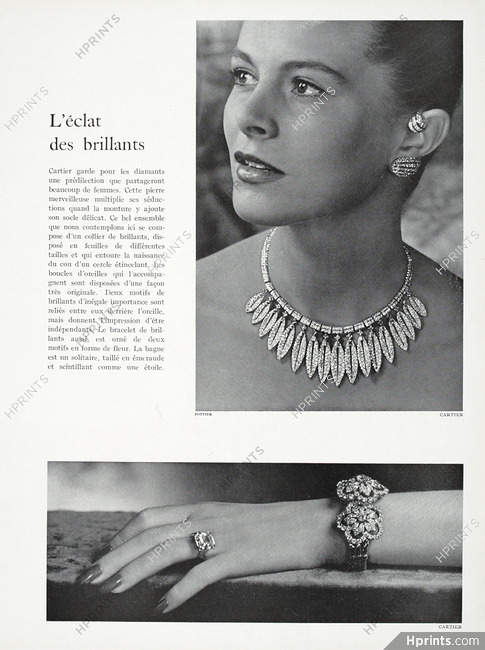 Cartier (High Jewelry) 1949 Necklace Brillants Original Earrings Bracelet Ring