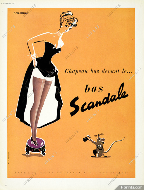Scandale (Stockings) 1951 Fix Masseau