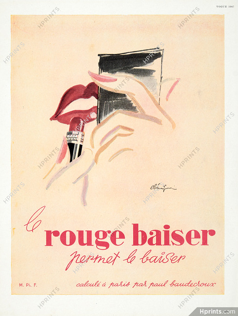 Rouge Baiser 1947 Lipstick, Making-up, Léon Bénigni