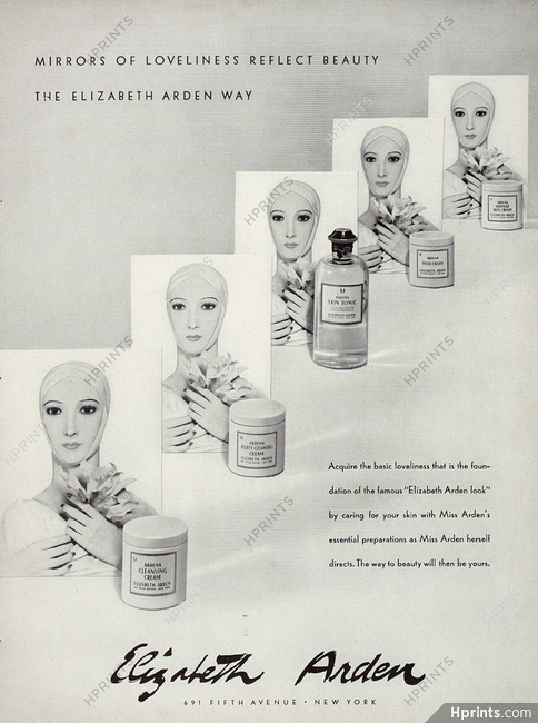 Elizabeth Arden (Cosmetics) 1939 Cream, Tonic (English)